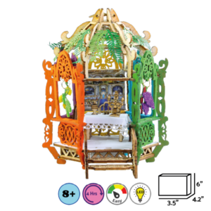 DIY Mini Sukkah Kit for Kids: A Colorful Gazebo Wood Craft for Sukkot Celebrations