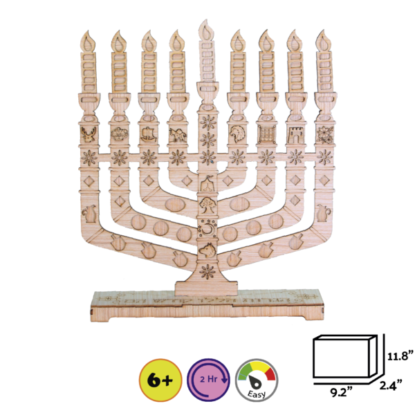 Menorah with Shevutim: A DIY Hanukkah Craft for Kids