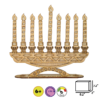Menorah with Colorful Candles: A DIY Hanukkah Craft for Kids
