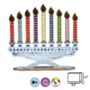 Menorah with Colorful Candles: A DIY Hanukkah Craft for Kids