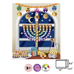 Diamonds Glue Chanukkah - DIY Craft Kit for Kids