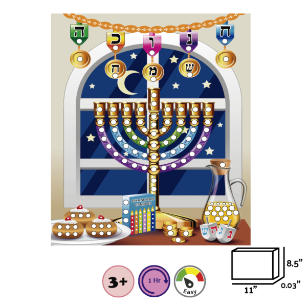 Diamonds Glue Chanukkah - DIY Craft Kit for Kids