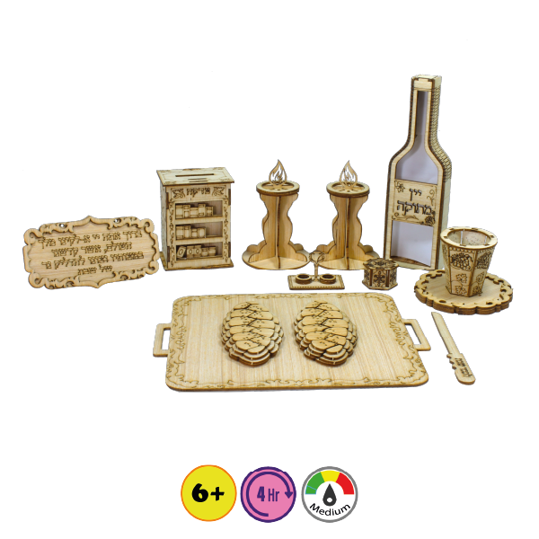 Shabbos Tish 3D Craft Set: A Jewish-Themed DIY for Kids
