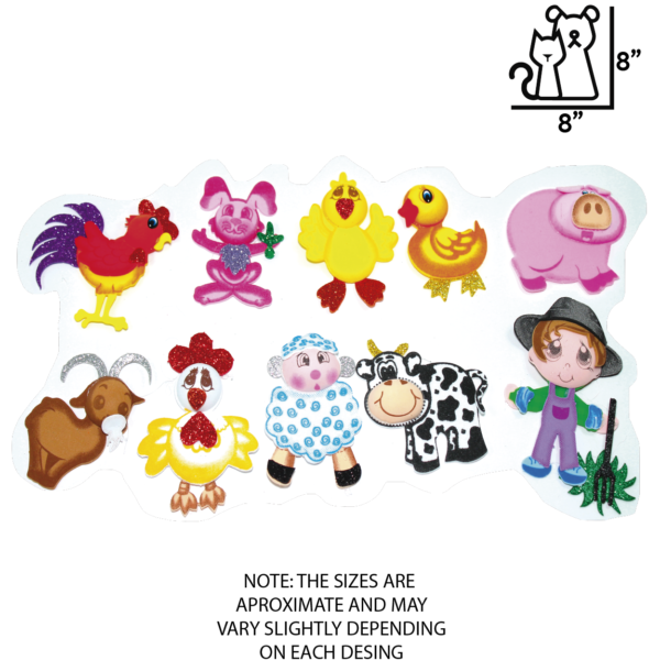 9180_Mesa de trabajo 1 On the Farm – DIY Foam Animal Craft Kit for Kids