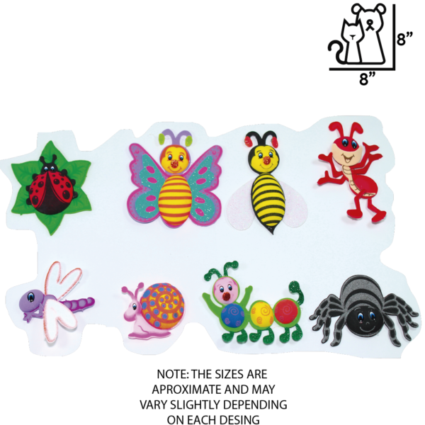 9183_Mesa de trabajo 1 Bugs & Insects Foam Shapes for Kids Fun Eco-Friendly Craft Kit